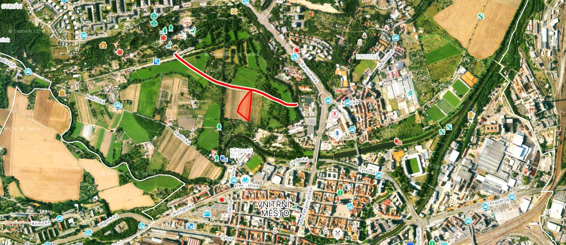 Prodej zemědělský pozemek - Ke Slonům, Plzeň