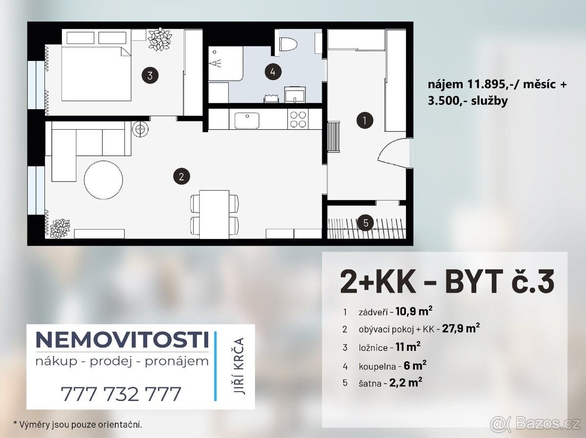 Pronájem byt - Měřín, 594 42, 43 m²