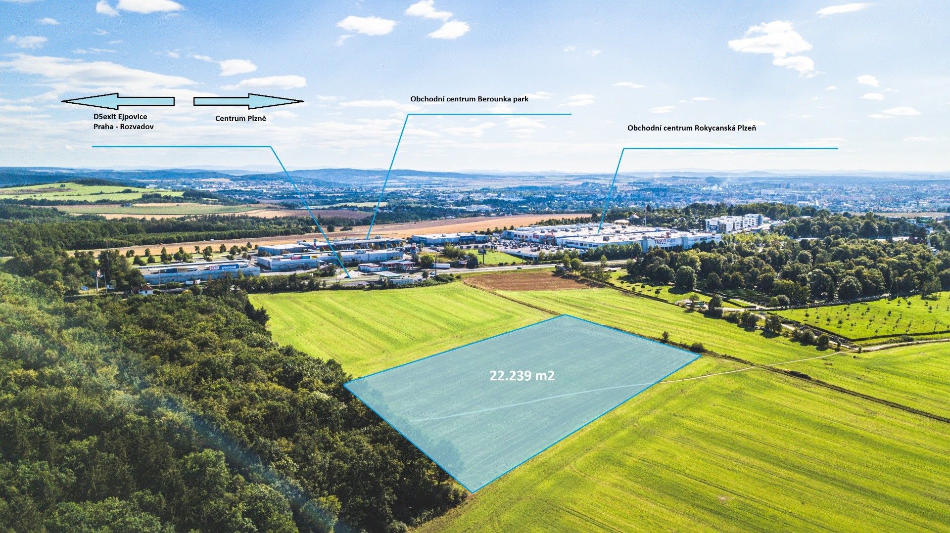 Prodej komerční pozemek - Rokycanská, Plzeň