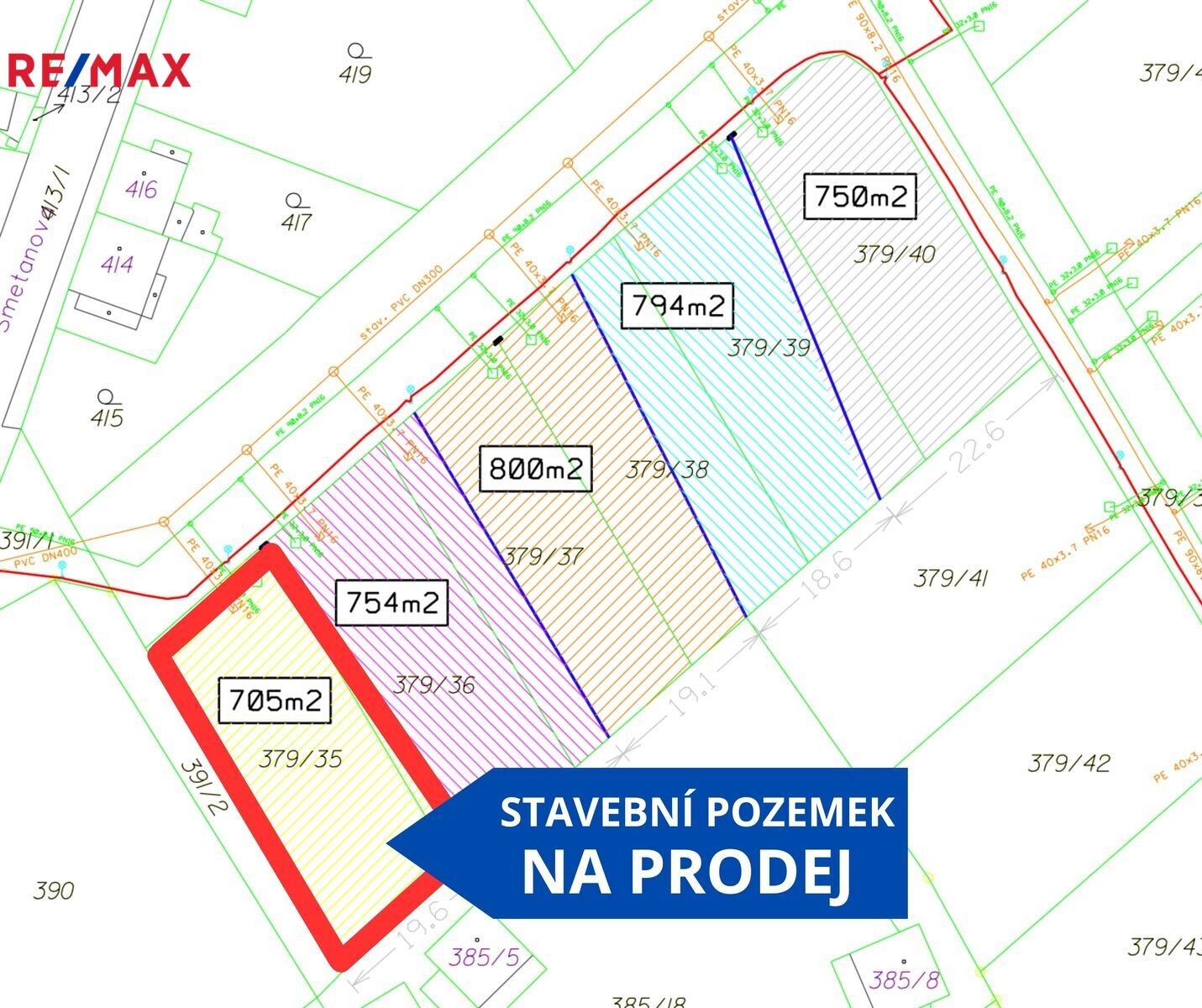 Pozemky pro bydlení, Dubí, 705 m²