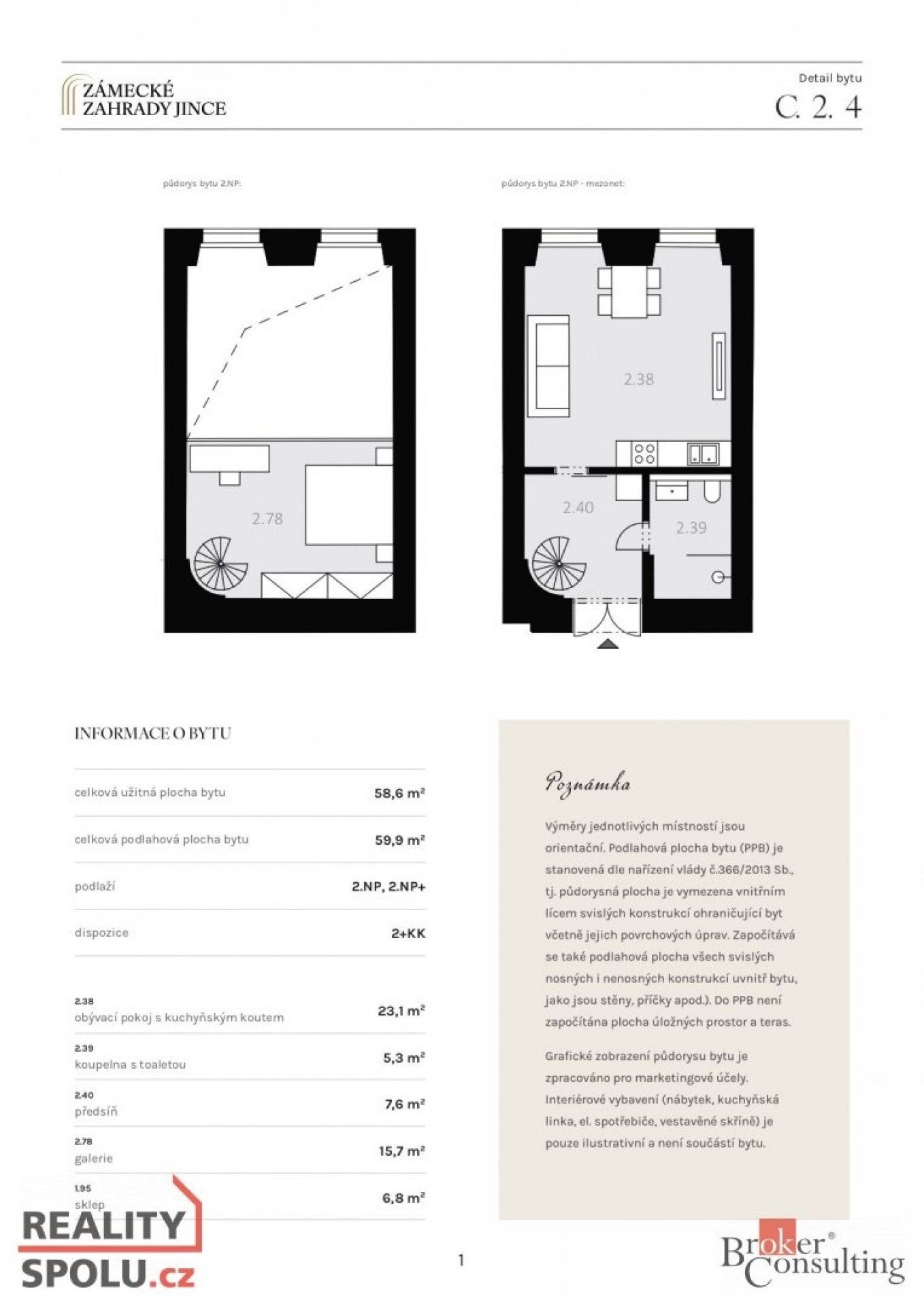 Prodej byt 2+kk - Slavíkova, Jince, 58 m²