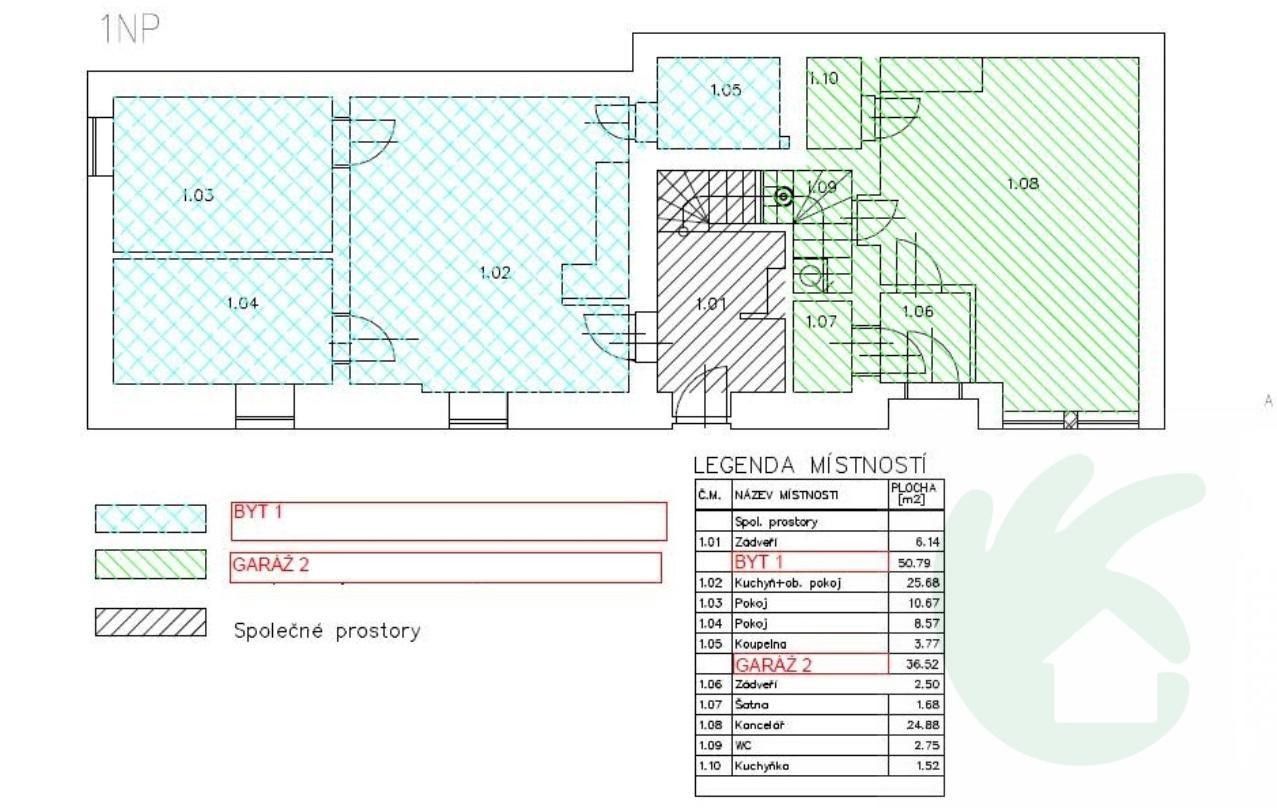 Pronájem byt 1+kk - V Lesíčkách, Neratovice, 37 m²