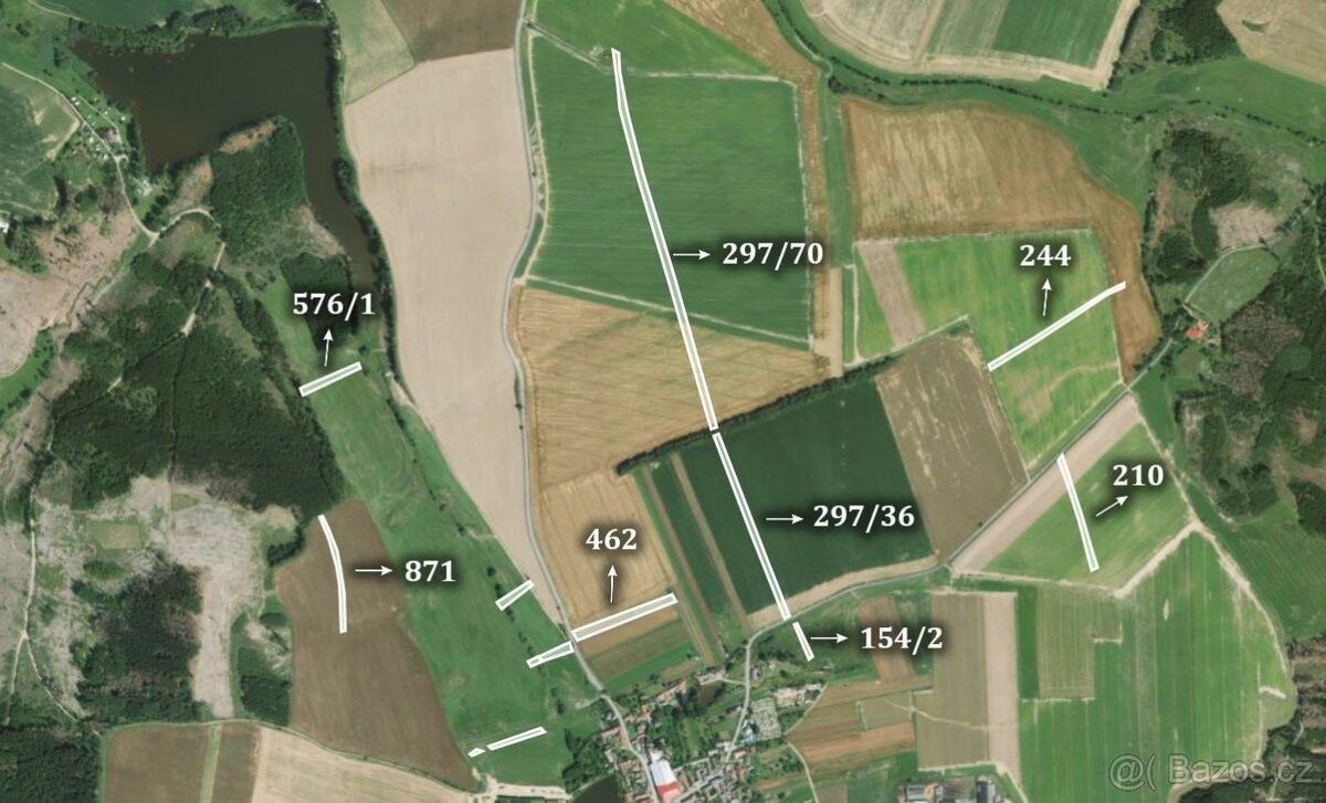 Zemědělské pozemky, Předín, 675 27, 36 842 m²