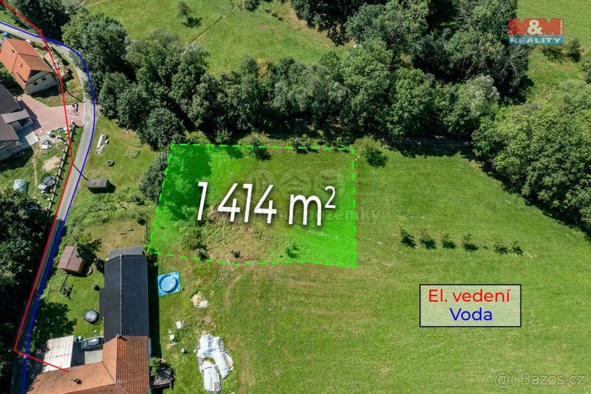 Prodej pozemek - Hustopeče nad Bečvou, 753 66, 1 414 m²