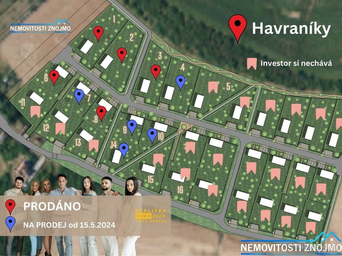 Prodej pozemek pro bydlení - Znojmo, 669 02, 955 m²