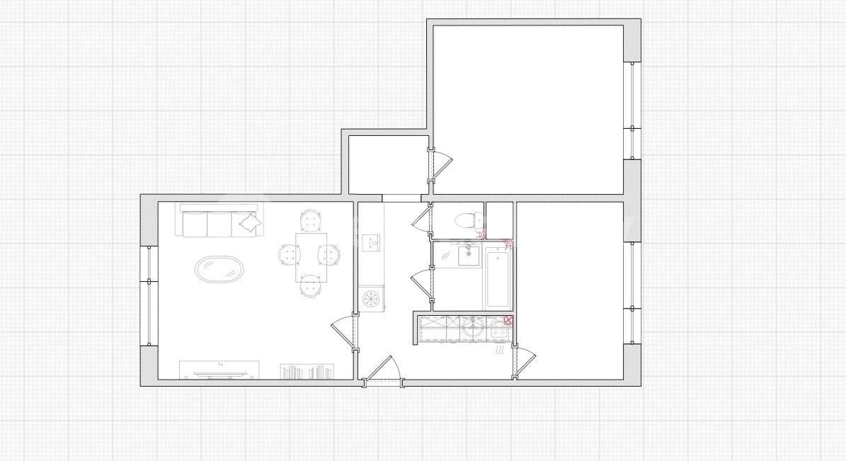 3+kk, Kaplického, Liberec, 56 m²