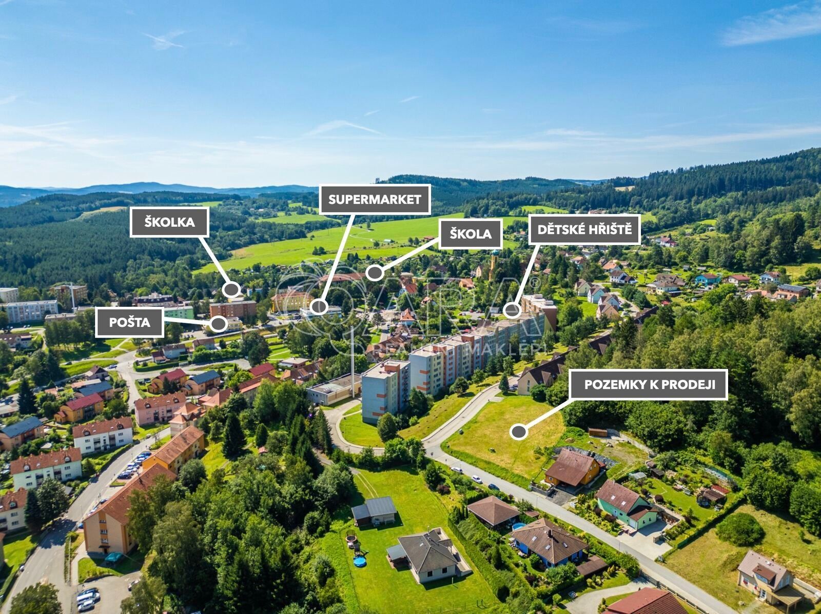 Prodej komerční pozemek - Větřní, 2 443 m²