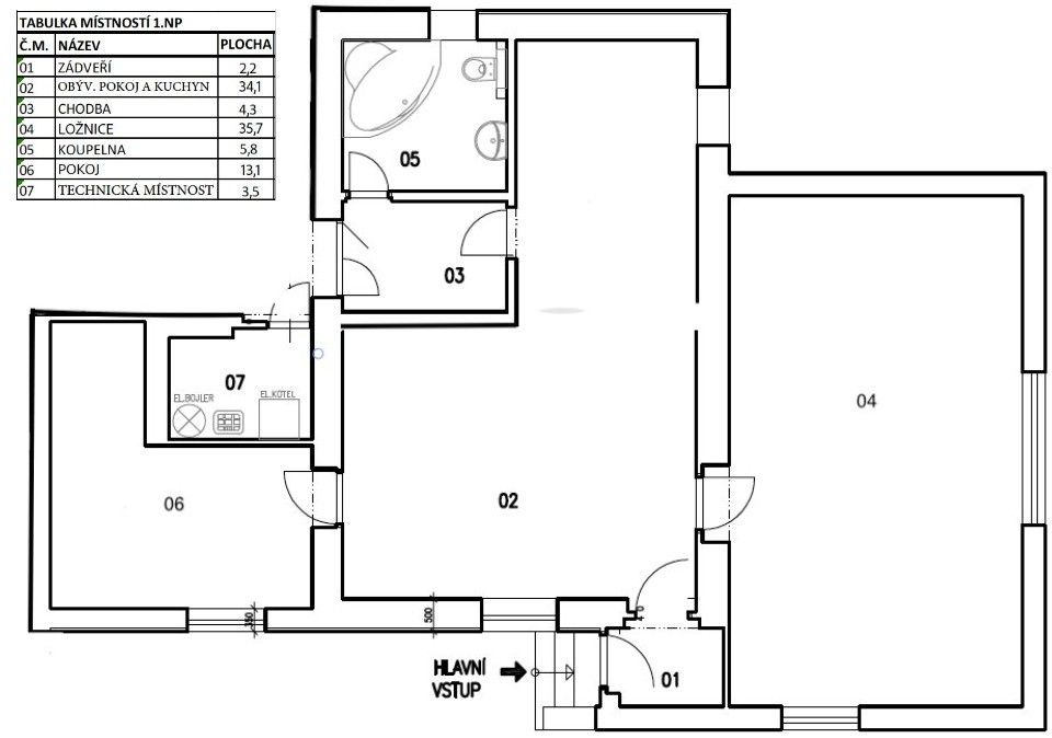 4+kk, Praha, 196 00, 95 m²