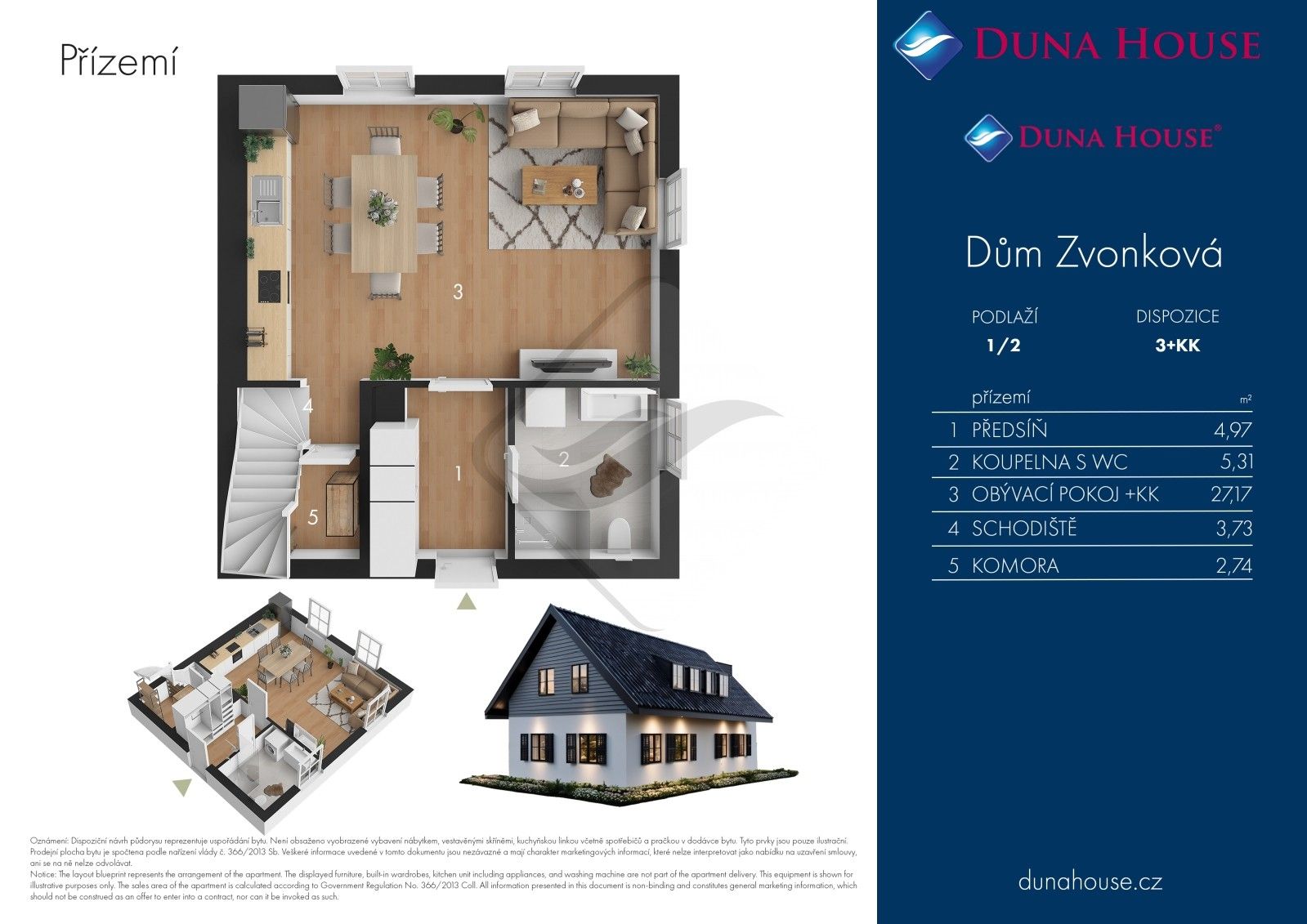 Prodej rodinný dům - Bližší Lhota, Horní Planá, 85 m²