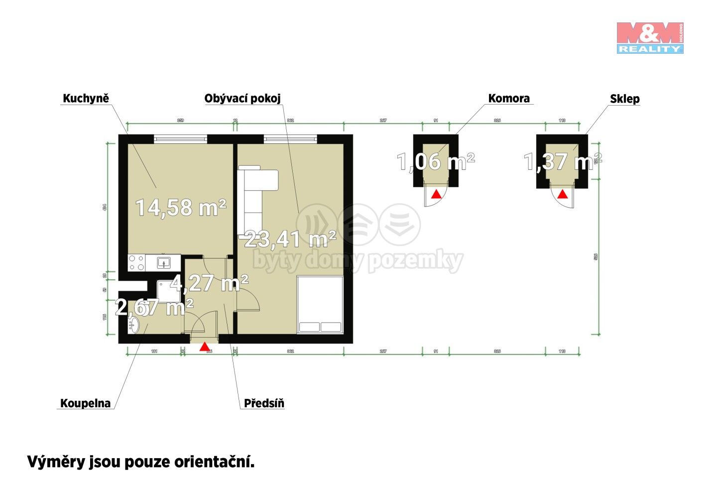 Prodej byt 2+kk - Heyrovského, Plzeň, 45 m²