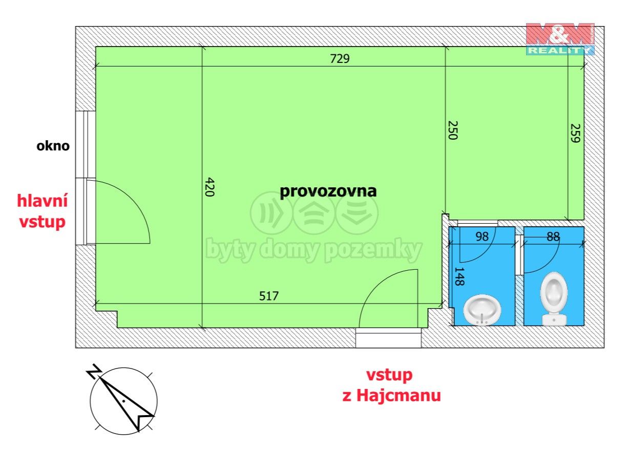 Pronájem obchodní prostory - Horní, Ostrava, 31 m²