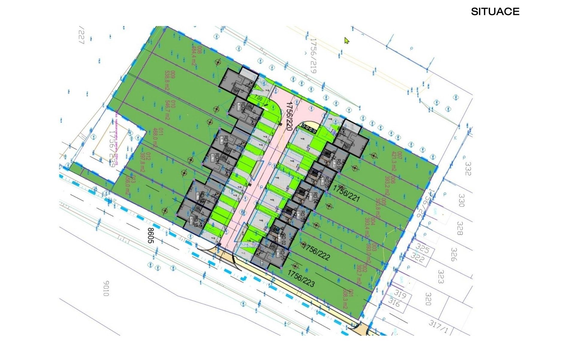 Pozemky pro bydlení, Drnholec, 6 413 m²