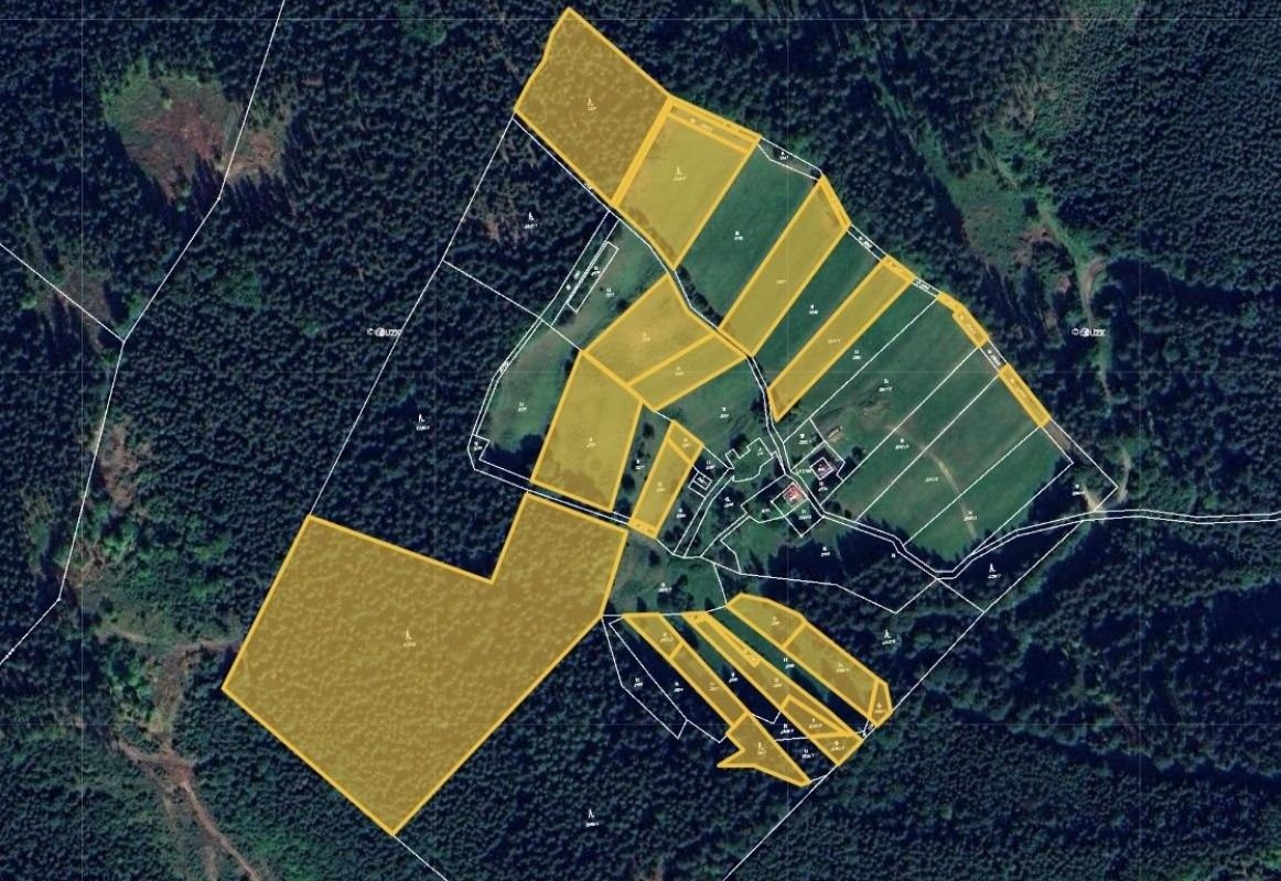 Lesy, Horní Lomná, 9 672 m²