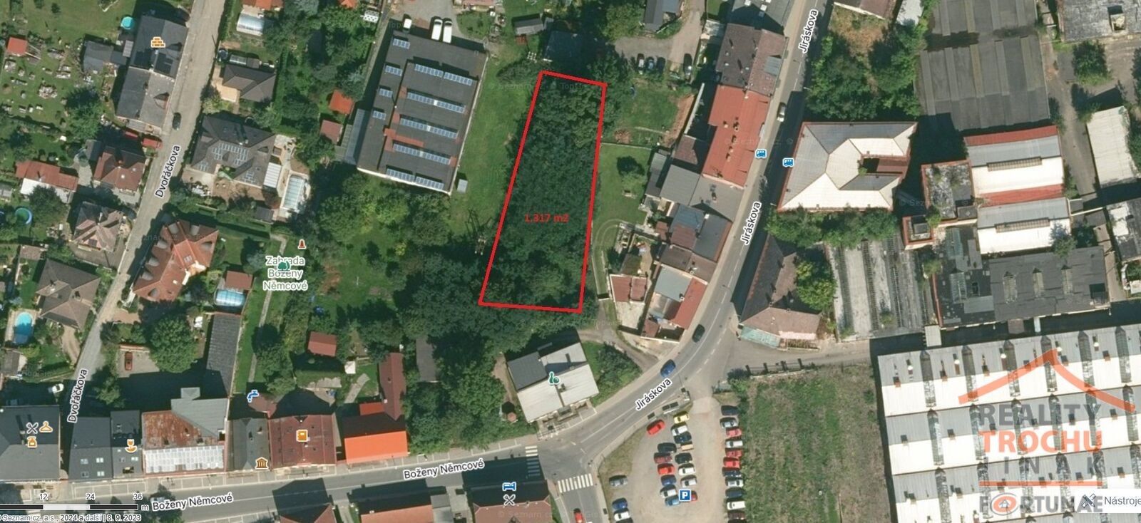 Pozemky pro bydlení, Červený Kostelec, 1 317 m²