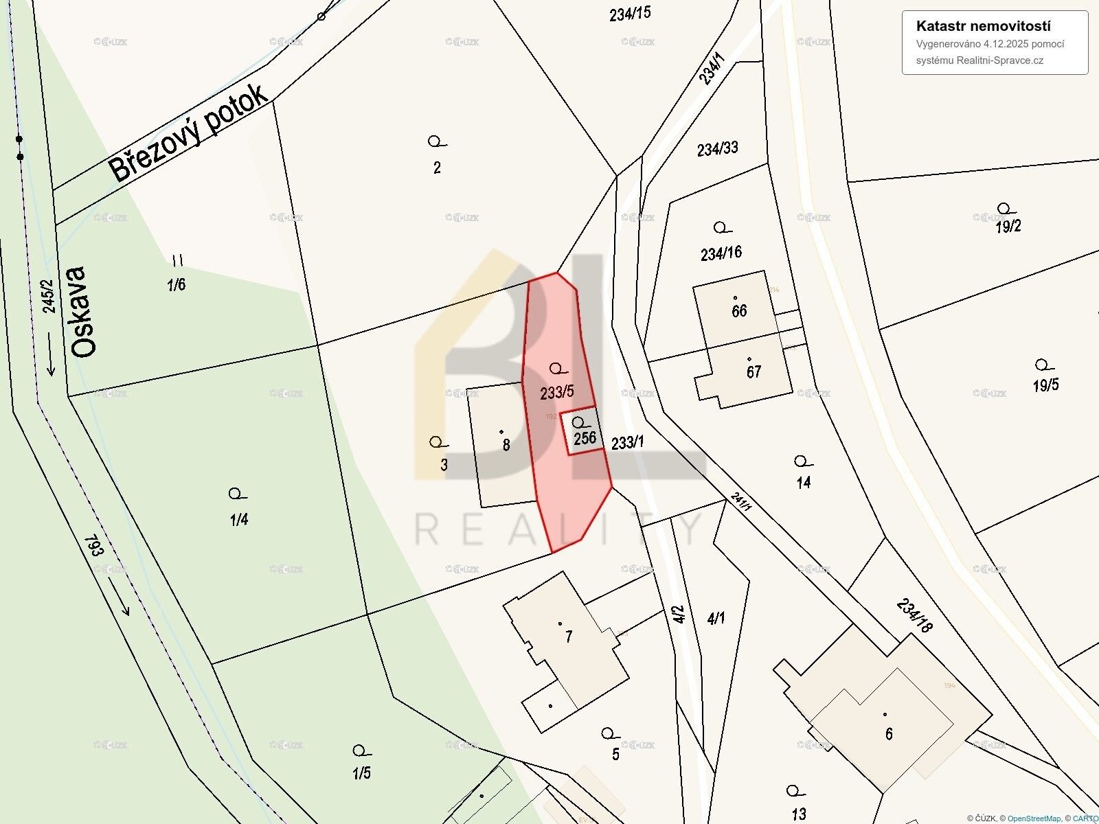Prodej pozemek pro bydlení - Oskava, 4 532 m²