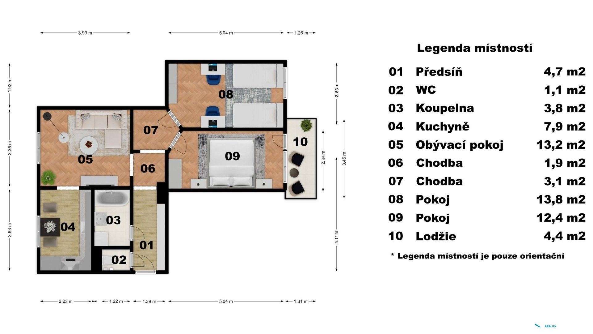 3+1, Fintajslova, Břeclav, 62 m²