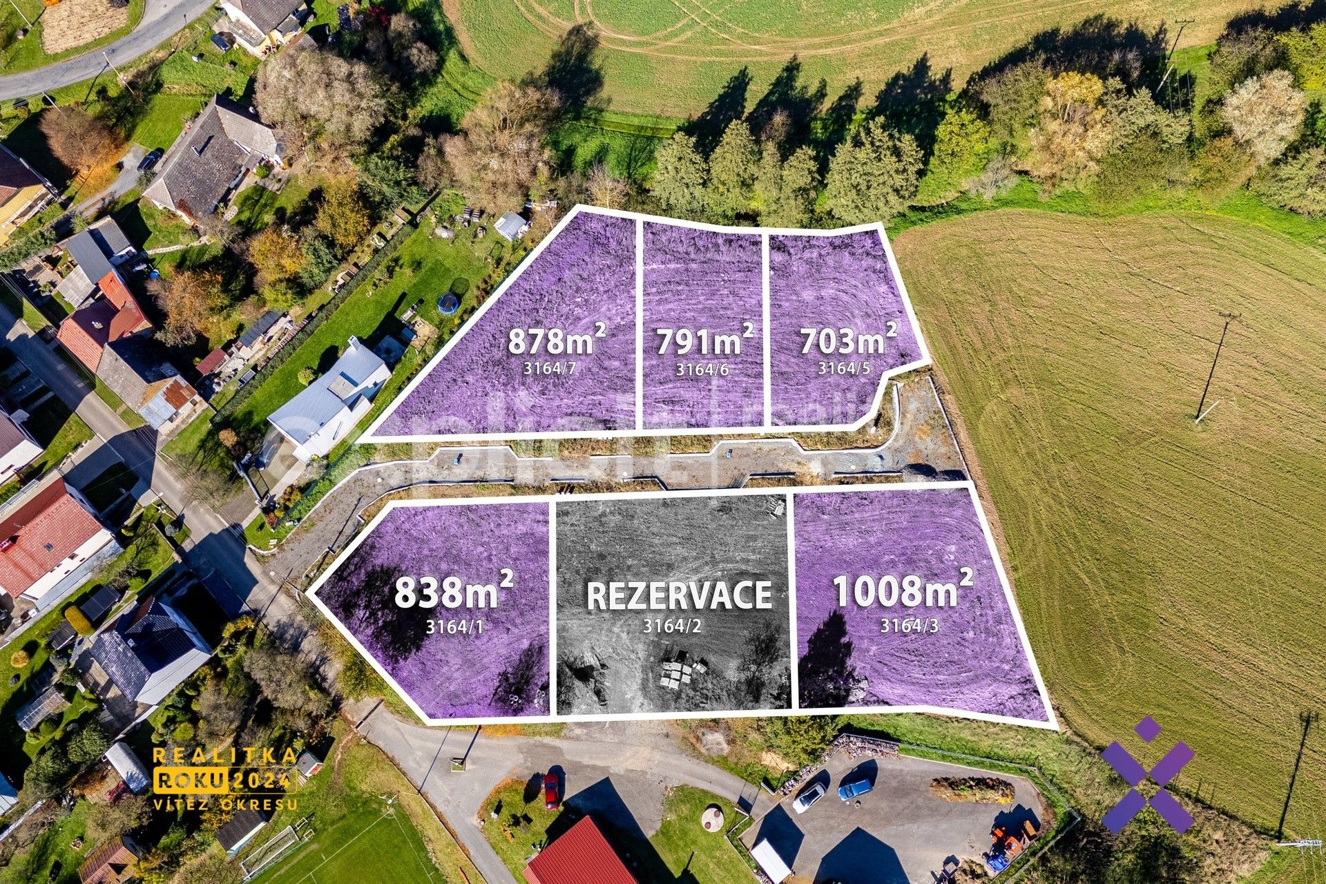 Pozemky pro bydlení, Lubná, 1 008 m²