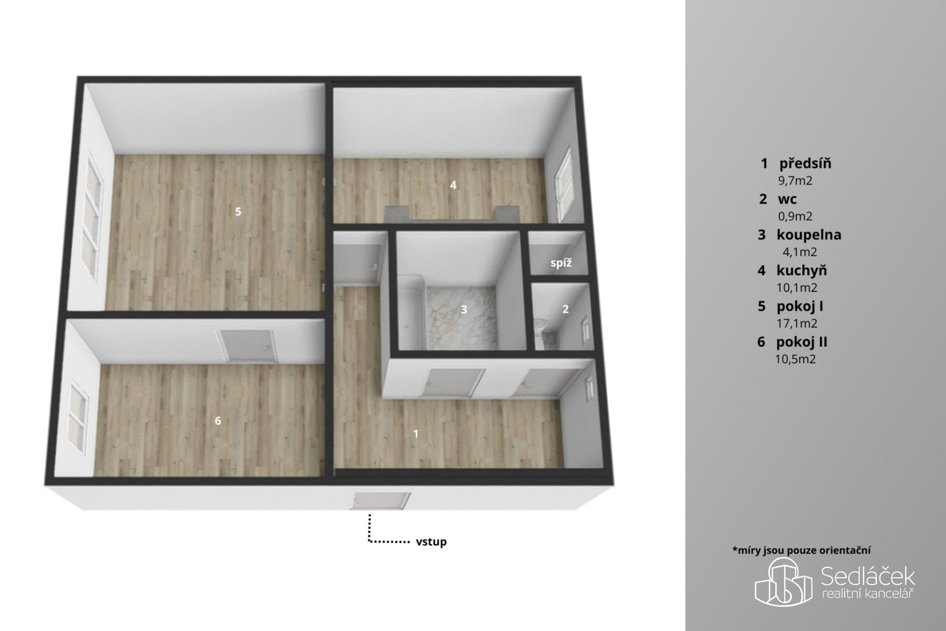 Prodej byt 2+1 - Okružní, Březová, 56 m²