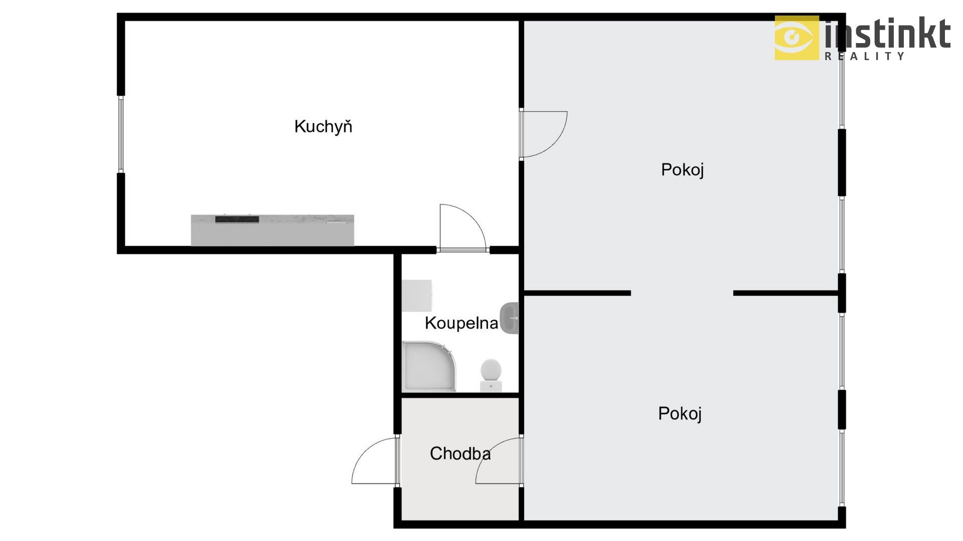 Pronájem byt 2+1 - Husova, Mělník, 55 m²