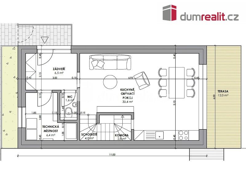 Prodej rodinný dům - Veselá, 97 m²