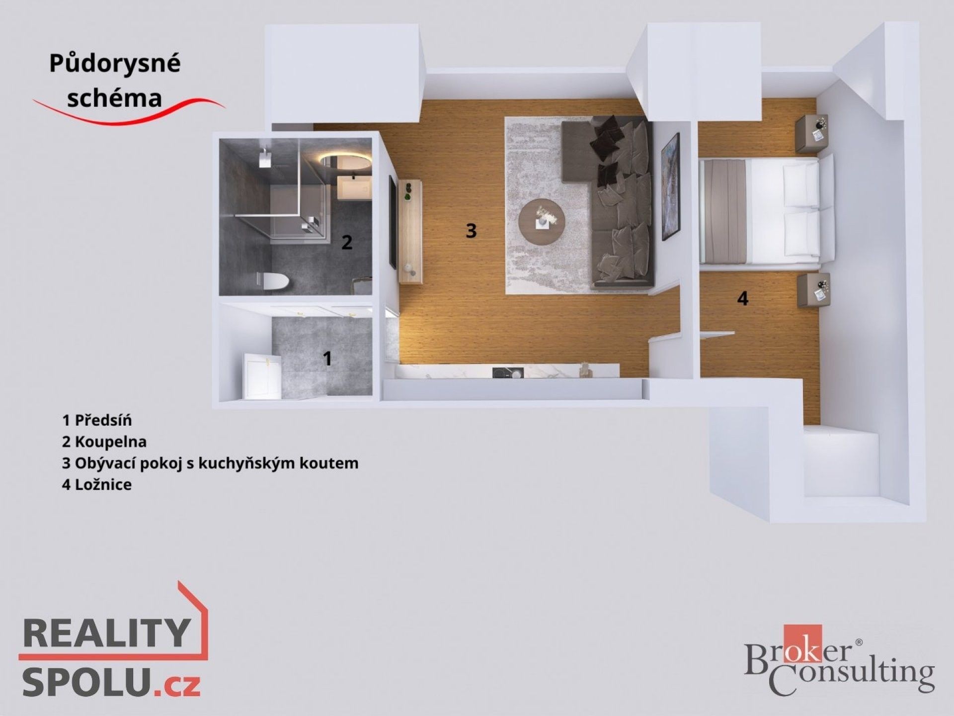 Prodej byt 2+kk - Heydukova, Praha, 60 m²