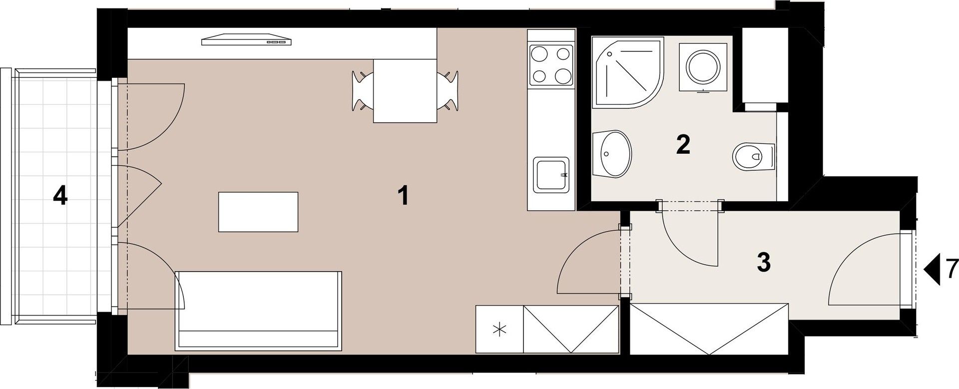 Prodej byt 1+kk - Milínská, Praha, 34 m²