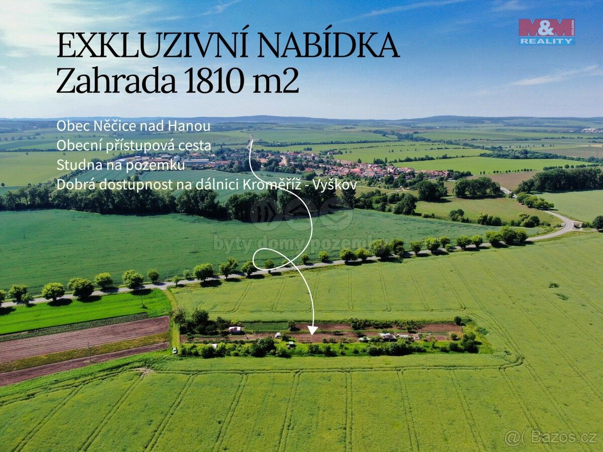 Zahrady, Němčice nad Hanou, 798 27, 1 810 m²