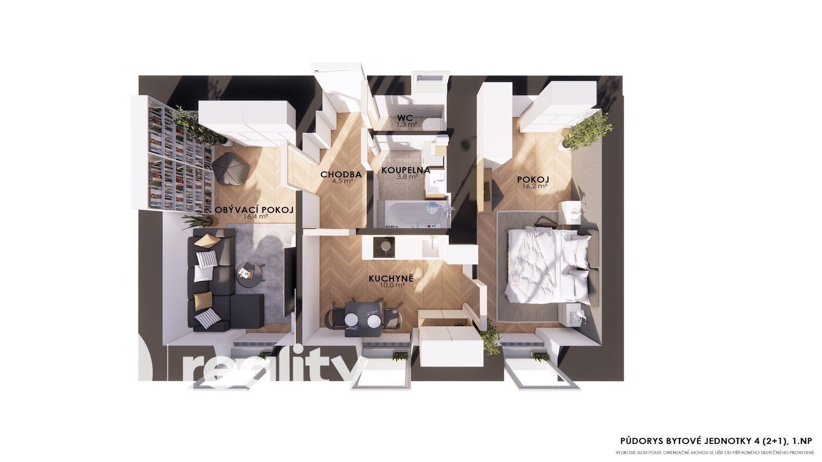 Prodej byt 2+1 - Úsobí, 52 m²