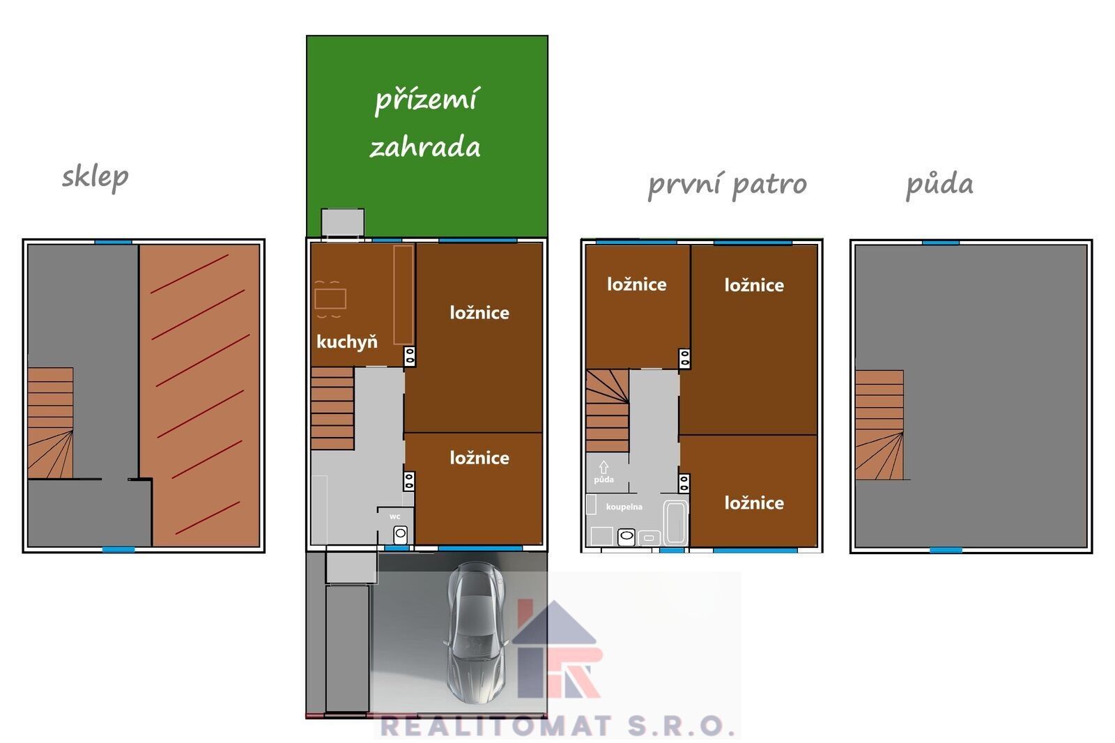 Prodej rodinný dům - Jabloňová, Praha, 230 m²