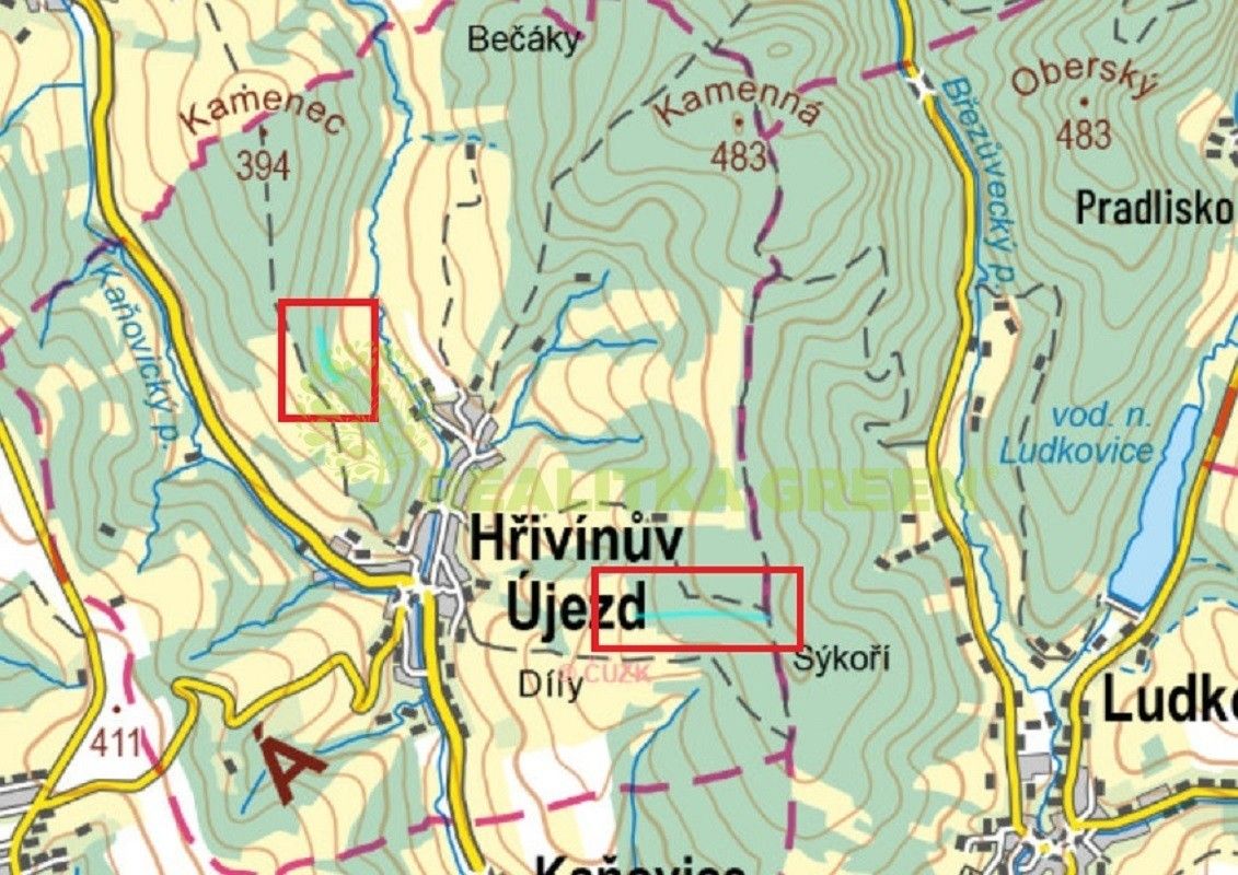 Lesy, Hřivínův Újezd, 11 067 m²