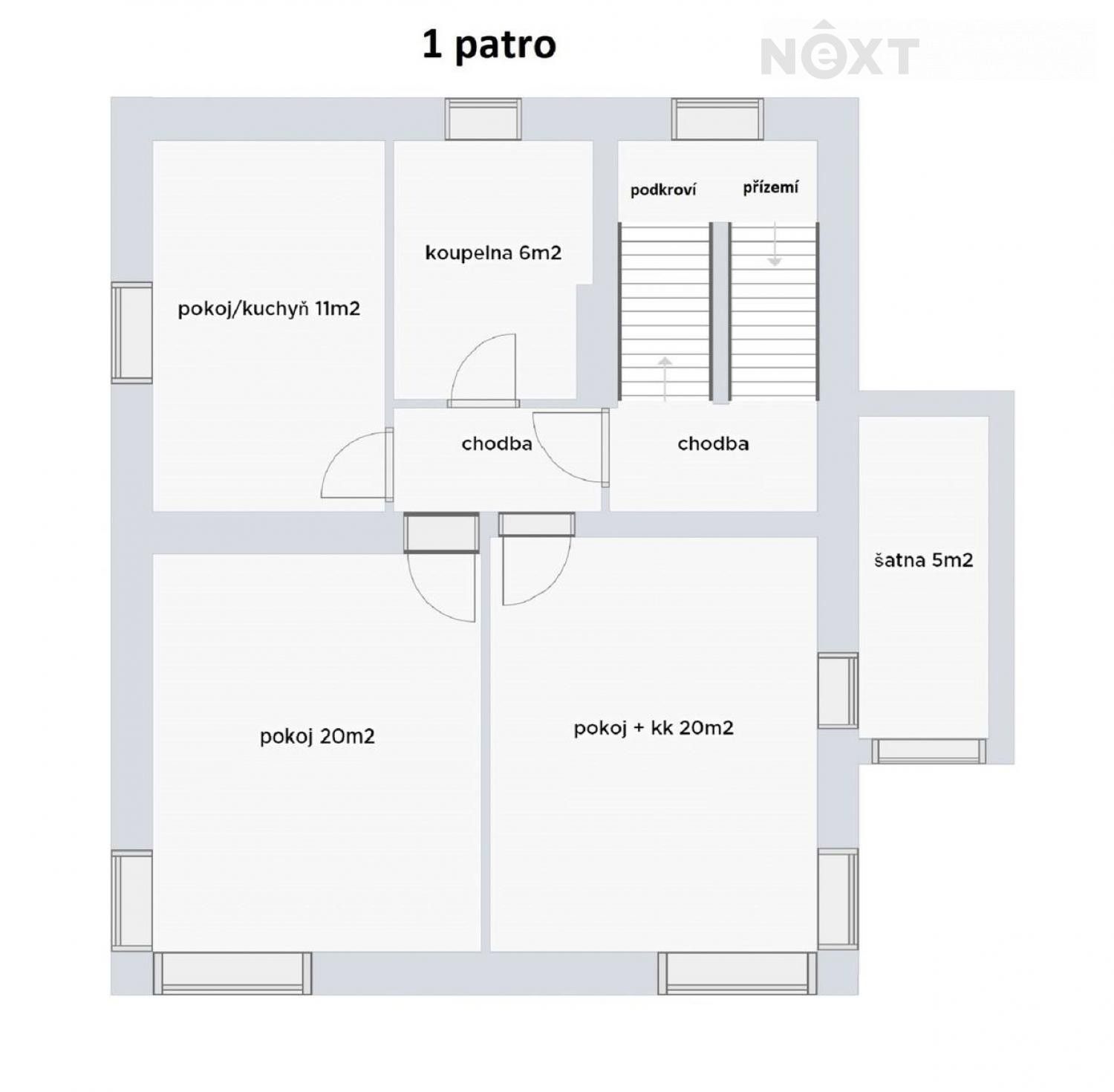 Pronájem byt 2+1 - Húskova, Olomouc, 68 m²