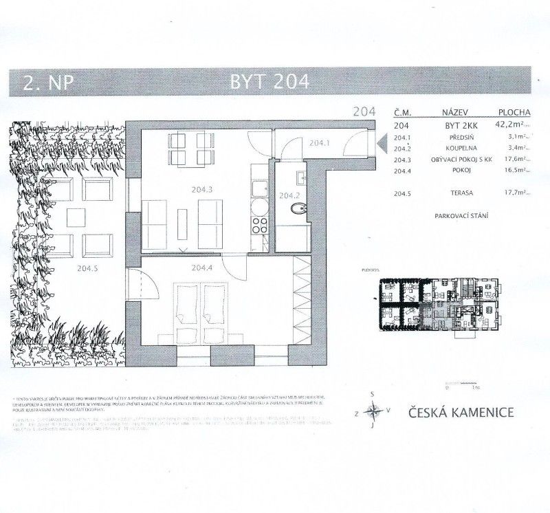 2+kk, U Benaru, Česká Kamenice, 60 m²