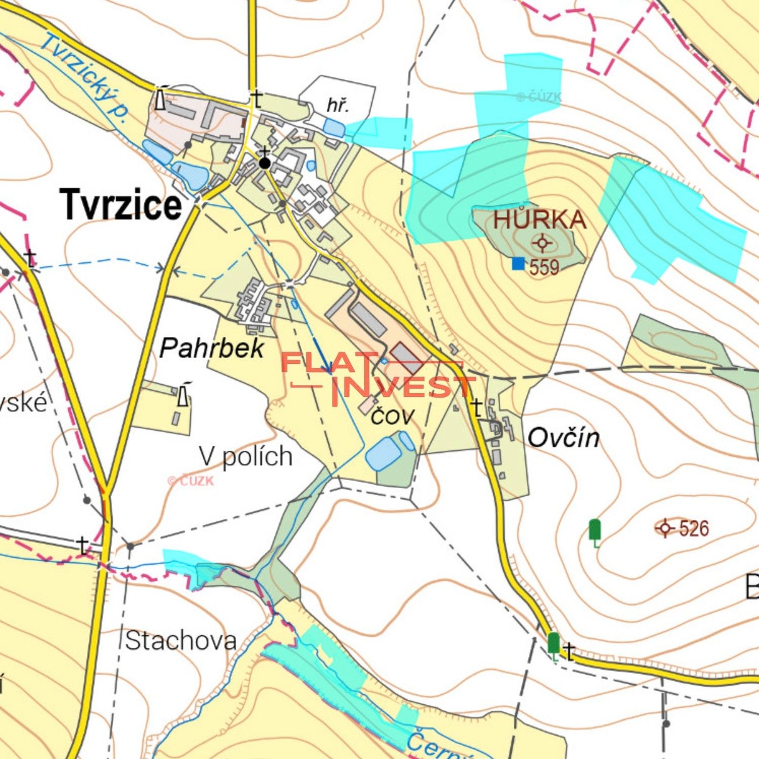 Zemědělské pozemky, Tvrzice, 131 624 m²