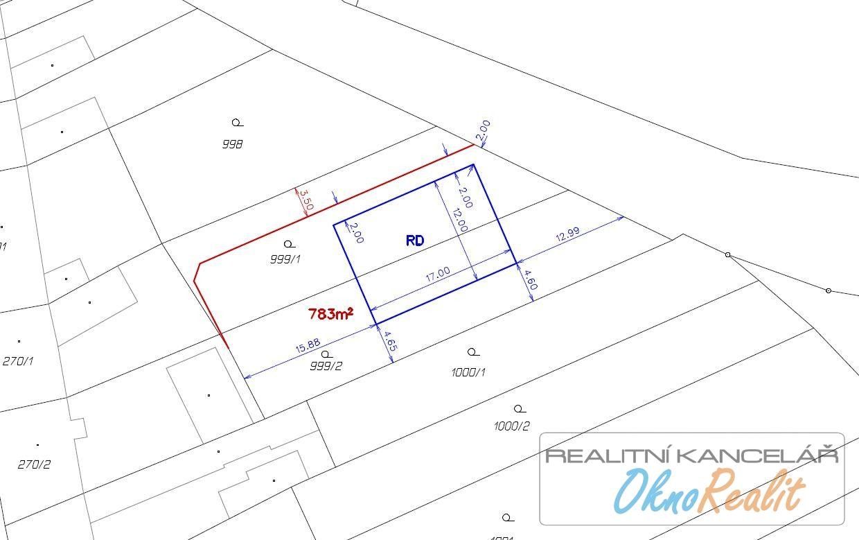 Prodej pozemek pro bydlení - Revoluční, Horní Moštěnice, 783 m²