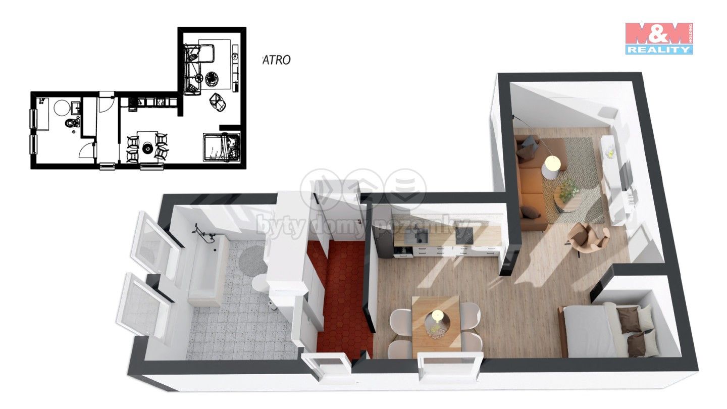 1+kk, Mánesova, Kostelec nad Orlicí, 38 m²