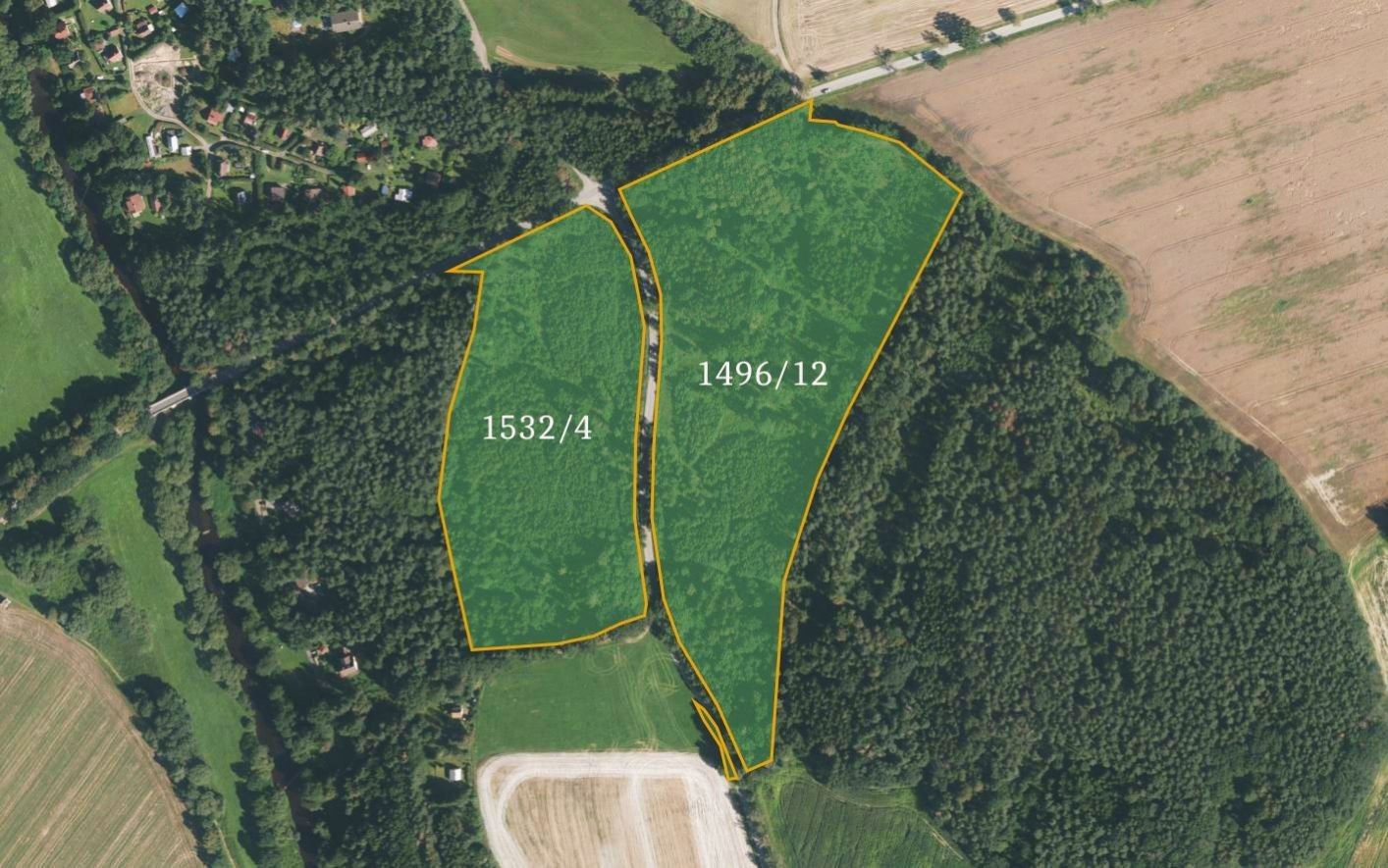 Prodej les - Dolní Stropnice, Římov, 86 524 m²