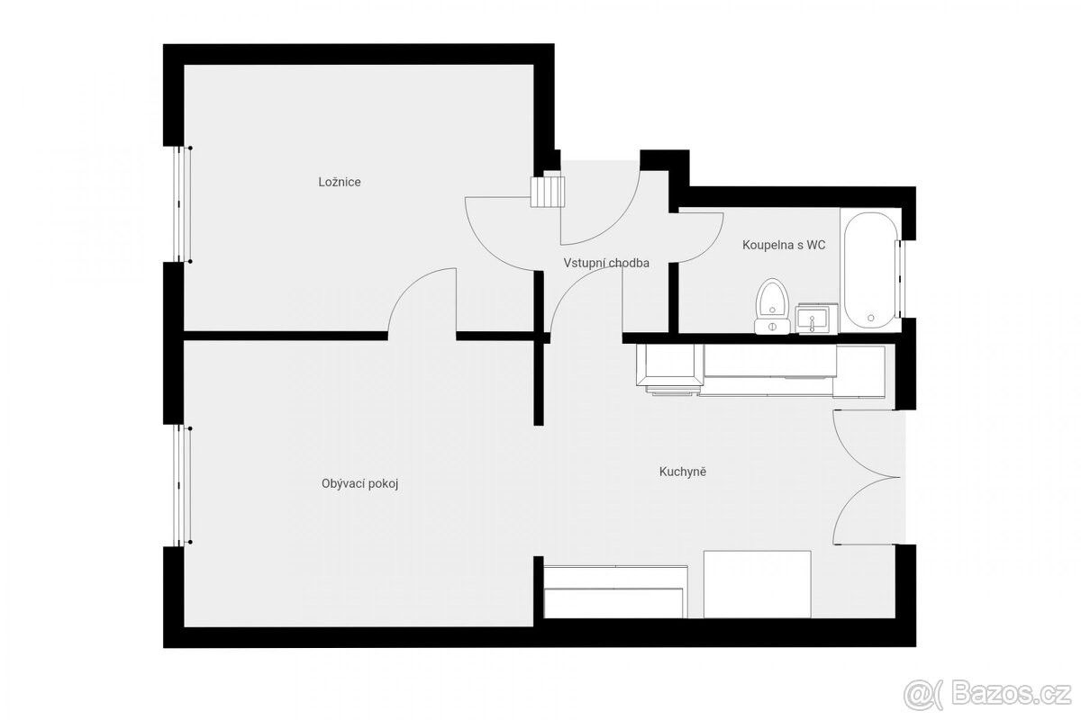 Prodej byt 2+1 - Náchod, 547 01, 52 m²