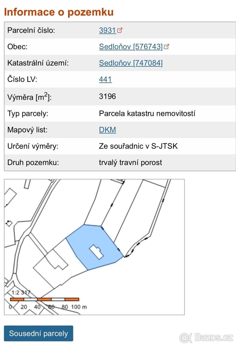 Prodej pozemek pro bydlení - Deštné v Orlických horách, 517 91, 3 196 m²