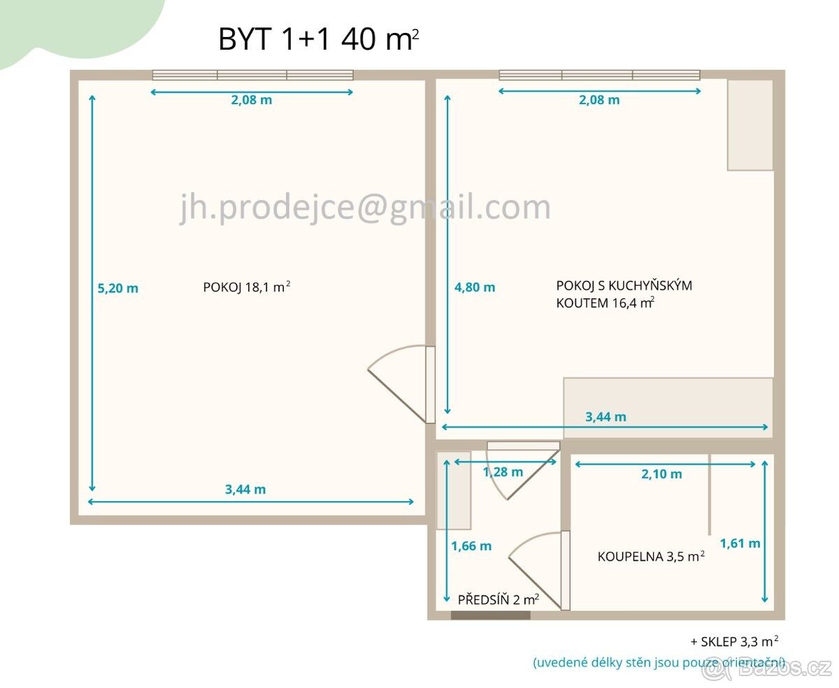 Prodej byt 2+kk - Klatovy, 339 01, 43 m²