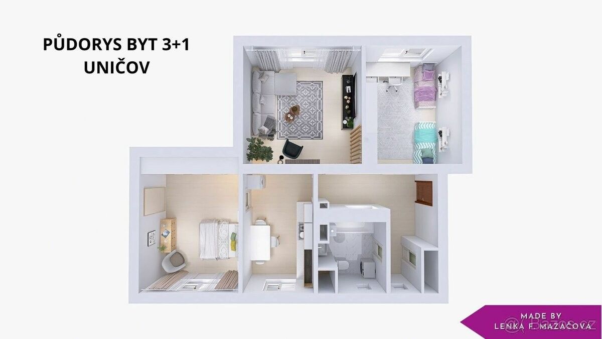 Prodej byt 3+1 - Uničov, 783 91, 70 m²