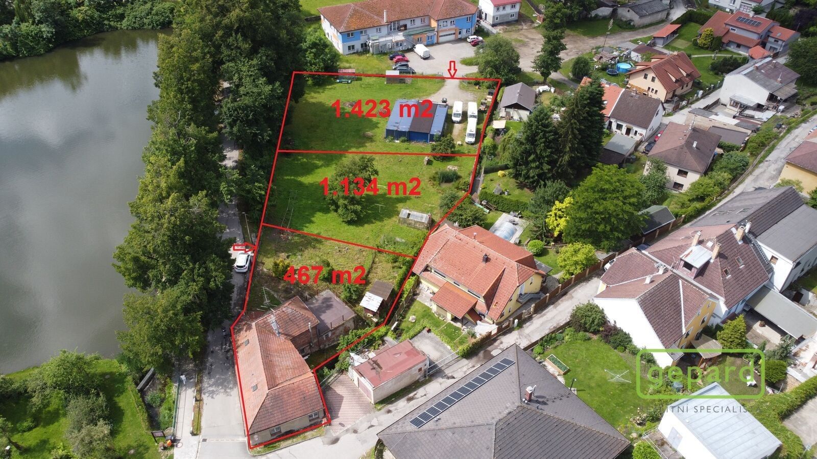 Prodej pozemek pro bydlení - Lesní, Rudolfov, 3 024 m²