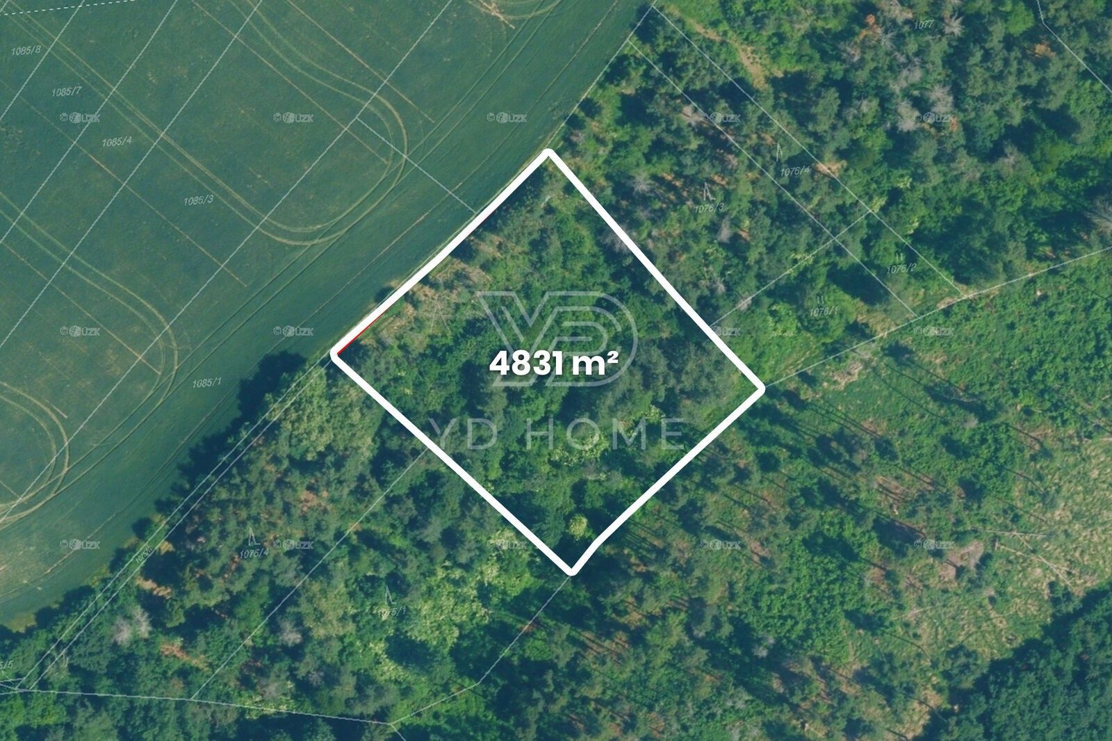 Lesy, Zbraslav, 4 831 m²