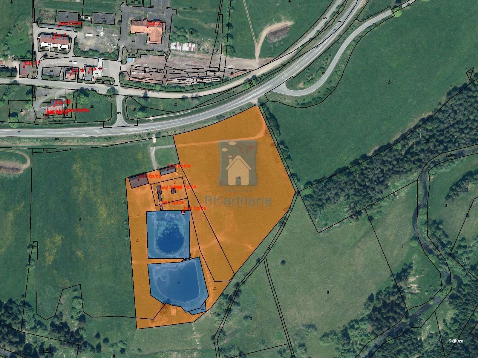 Louky, Řasnice, Strážný, 50 000 m²