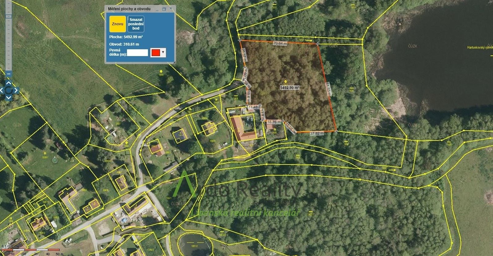 Prodej pozemek pro bydlení - Hartunkov, Benešov nad Černou