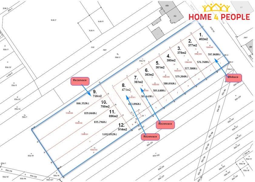 Prodej pozemek pro bydlení - Dolní, Tlumačov, 378 m²