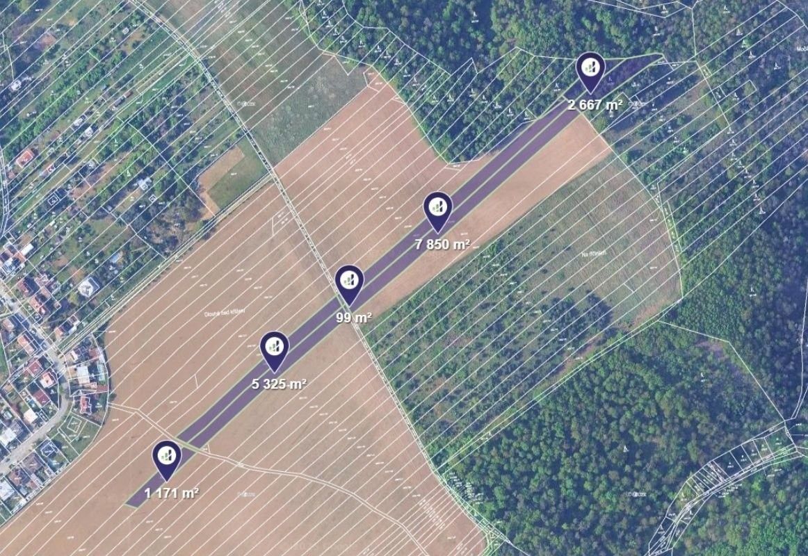 Lesy, Ořechov, 9 147 m²