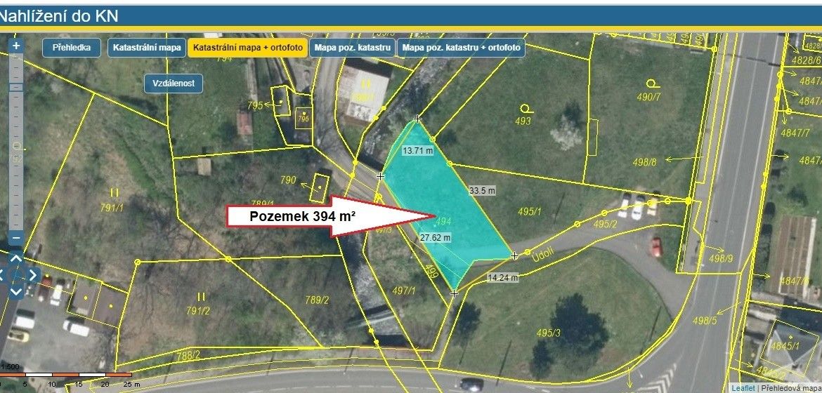 Pozemky pro bydlení, Ústí nad Labem, 400 01