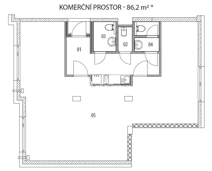 Prodej obchodní prostory - Táborská, Brno, 150 m²