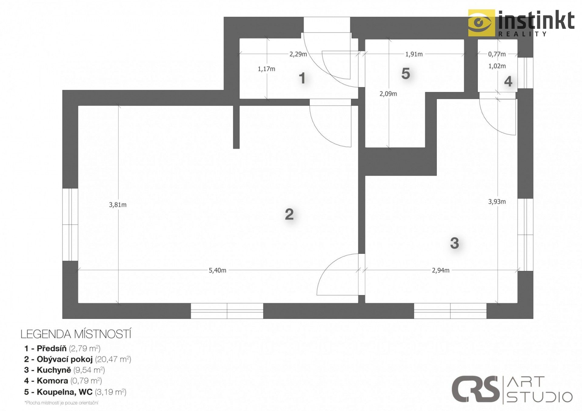 Pronájem byt 1+1 - Strážov, 37 m²