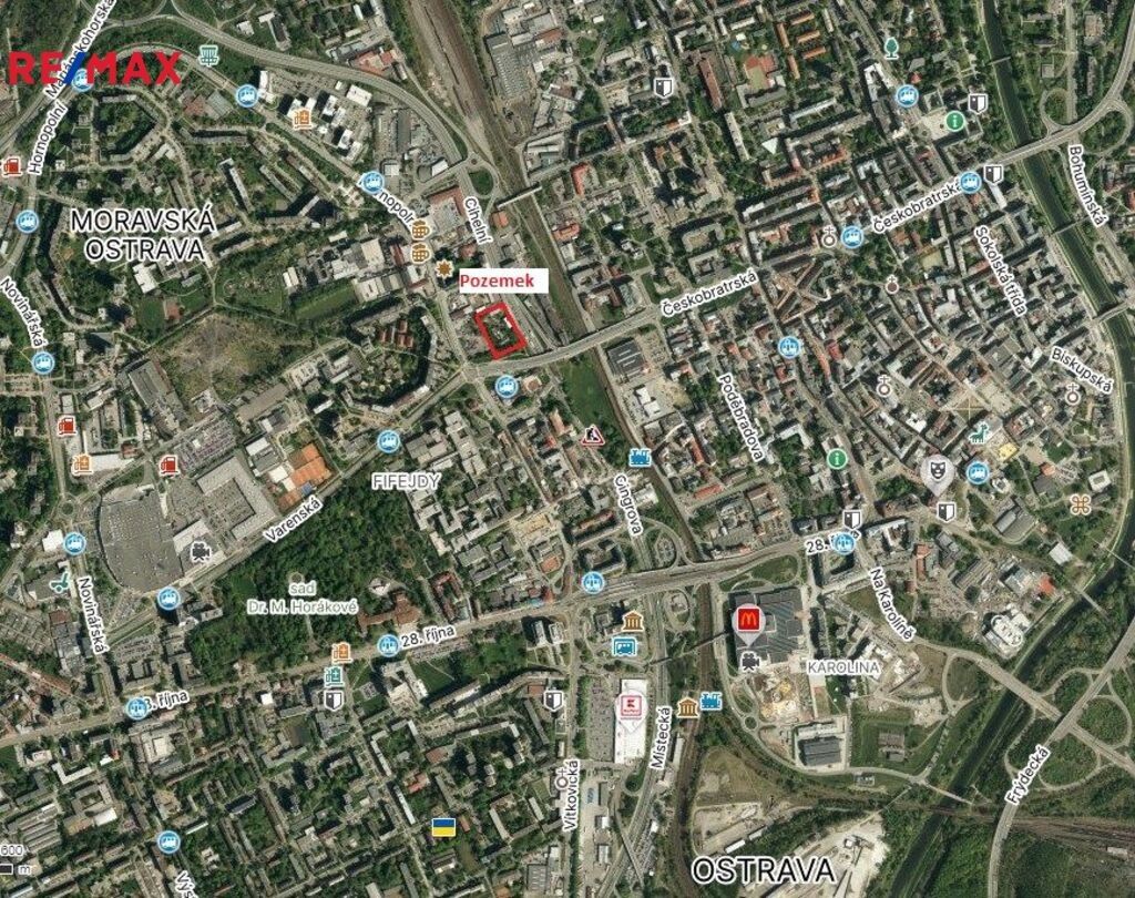 Prodej komerční pozemek - Moravská, Ostrava, 5 650 m²